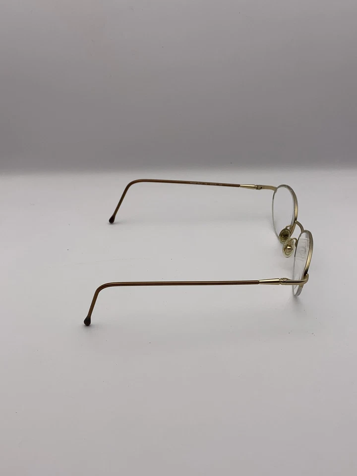 Monturas de gafas ovaladas vintage Marchon 112 204 49-19 130 tono dorado Italia Foto 3 de 4