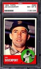 1963 Topps Baseball #388 Jim Davenport PSA 8