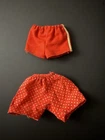 Vintage Ken Doll Clothes Polka Dot Boxer Shorts & Red Swimsuit  1960's  🔥