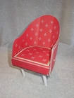 Vintage Mattel Barbie 1962 Fashion Shop Cardboard Red Chair