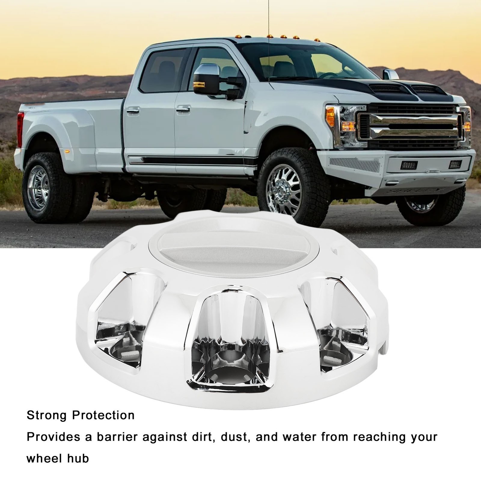 Center Wheel Hub Cover Anti Scratch ABS Chrome HC3Z 1130 E For 18in