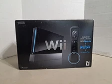 Nintendo Wii RVL-001 - Black with Accessories/games tested and is working DESC