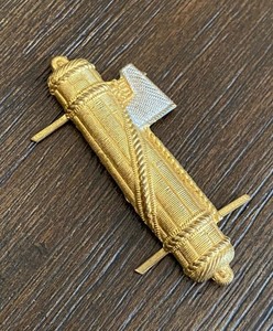 WW2 Italian Fascist Large Silver & Gold AXE Insignia MINT