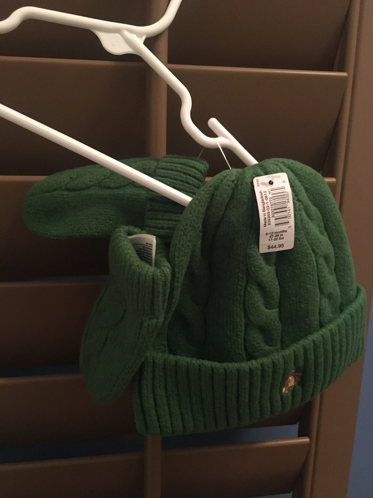 New Baby Gap Boy Green Cable Knit Solid Bear Hat & Mittens Set 6 - 12 months
Opens in a new window o