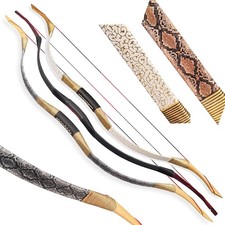 Traditioneller Recurvebogen 25-55lbs Langbogen Bogenschießen Holz Bogen Jagd