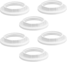 Lampshade Reducer Ring,6 Pack E14 Plastic Screw Collar Ring 28MM,Lampshade