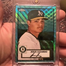 2021 Topps Chrome Platinum Anniversary - Jesus Luzardo #276 Aqua Wave Refractor