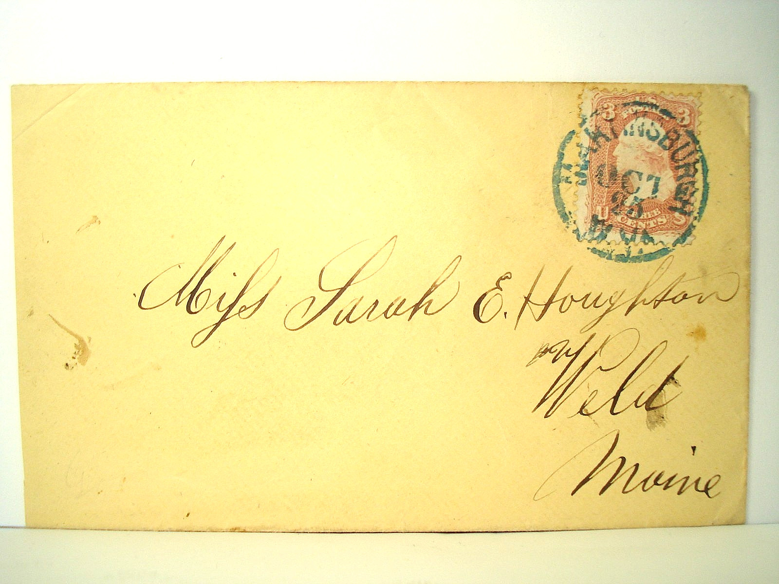 Civil War MARTINSBURGH WEST VIRGINIA WV VA Cover DOUBLE CIRCLE CDS 1864