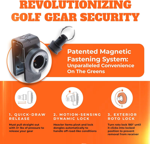 Frogger Golf Bag Latch-It Accessory Attachment System for Golf Bags – Magnetic C - Picture 5 of 7