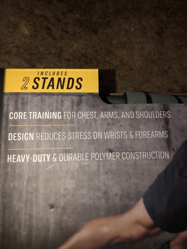 NEW TKO Angled Push Up Stands Core Training Workout Gray/Navy - Picture 3 of 5