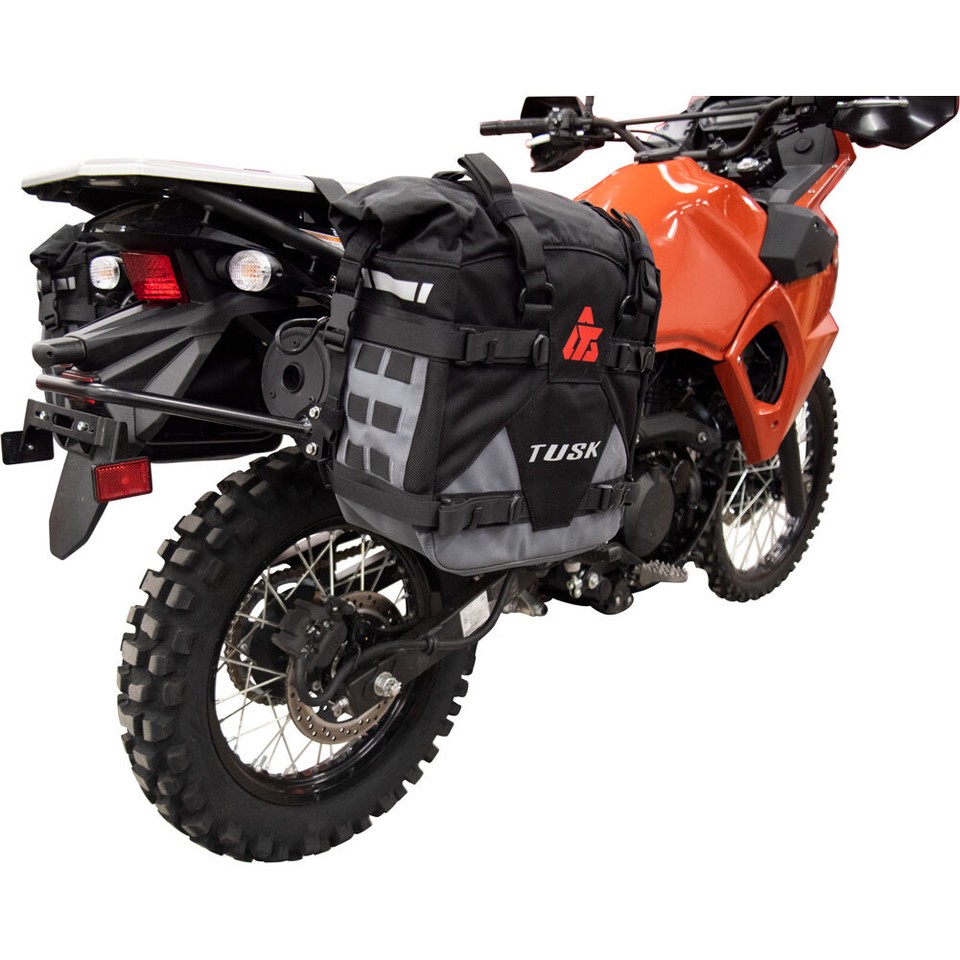 Dr650 Rear Rack Tusk Tusk Pannier Racks With Pilot Bags Black/Gray Fits KAWASAKI KLR650 2022 ...