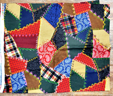 Cotton Patchwork Colorblock Bandana FABRIC Bold Colors 42 X 1.9 Yds