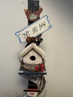 Christmas Snowman Bird House Wood Display 23” — photo 3