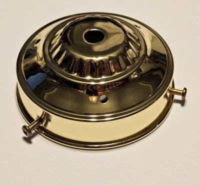 3 1/4" FITTER STEEL BRASS PLATED FIXTURE SHADE HOLDER WITH 3 SET SCREWS NEW H03G