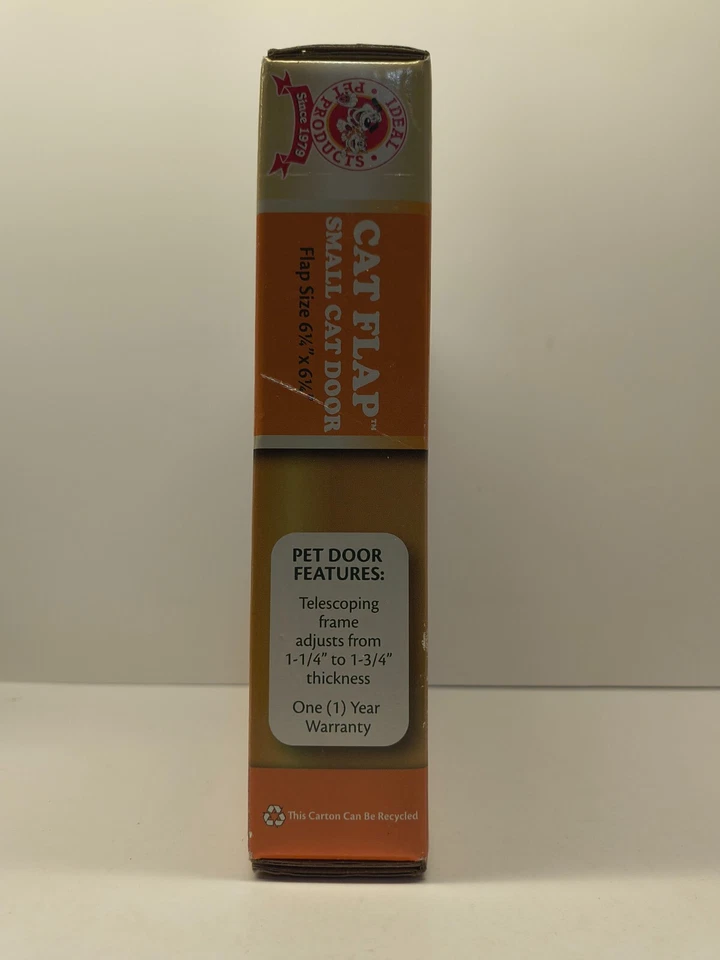 Ideal Pet Products Cat Flap Small Cat Door (6 1/4" x 6 1/4") White New in Box - Image 3 of 4