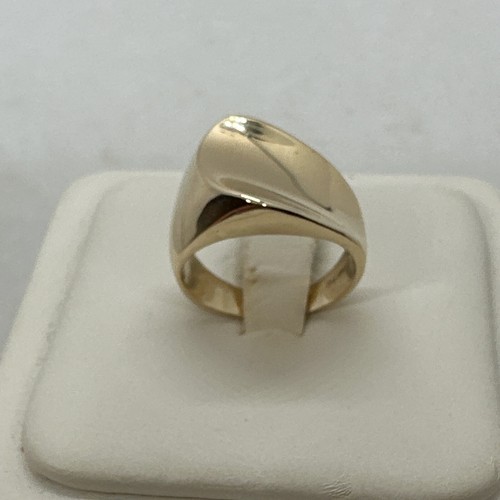Bague Moderniste En Argent 925 Et Or 14k - Taille 59 - Bijou Vintage Occasion