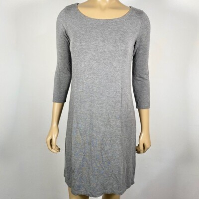 Theory Women s Size Medium Gray Viscose/Spandex Blend Gila Dress