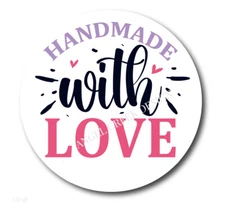 Handmade With Love Stickers Home Made Favors Hand Made Labels Crafting Labels