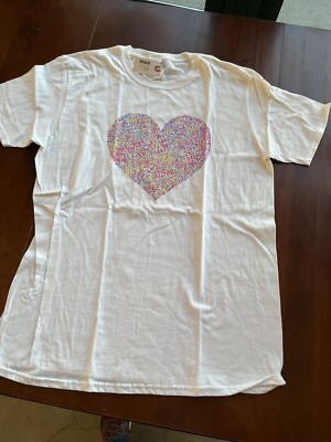 NWT Marco Santini One Love T-Shirt Graffiti Heart - Size Large