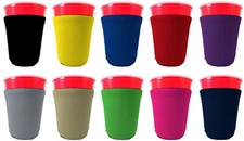Blank Neoprene Collapsible Party Cup Coolie: Choose Color and Quantity
