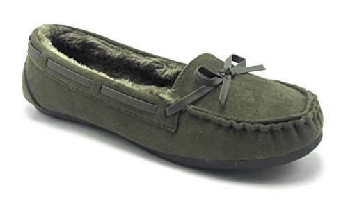 Women's Warm Winter Comfortable Fur Moccasin Round Toe Slip On Flat Shoe sz 5-10 - Picture 60 of 63