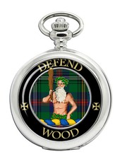 Wood Scottish Clan Pocket Watch