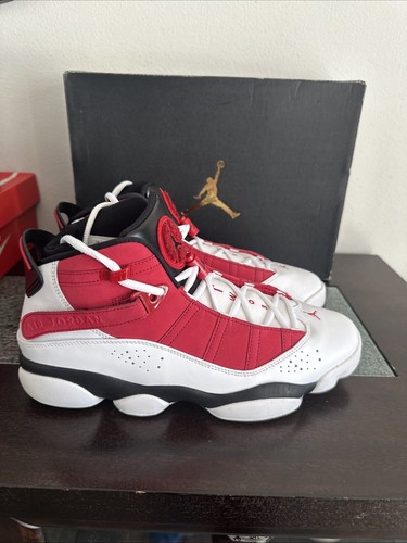 Air Jordan 6 Rings Men's 10.5 Wht/Rd/Blk - Picture 3 of 7