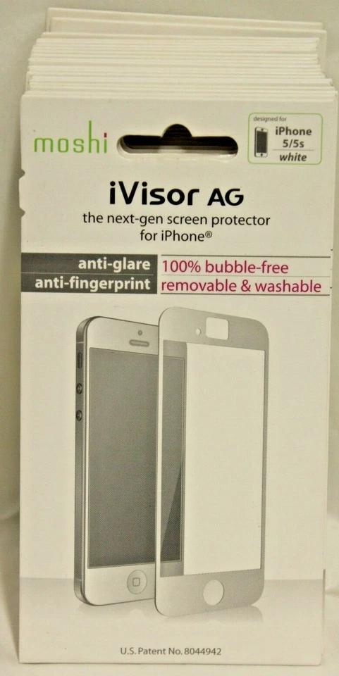 Протектор экрана Apple iPhone 5, 5s или 5c от Moshi iVisor AG черный или белый - Изображение 2 из 4