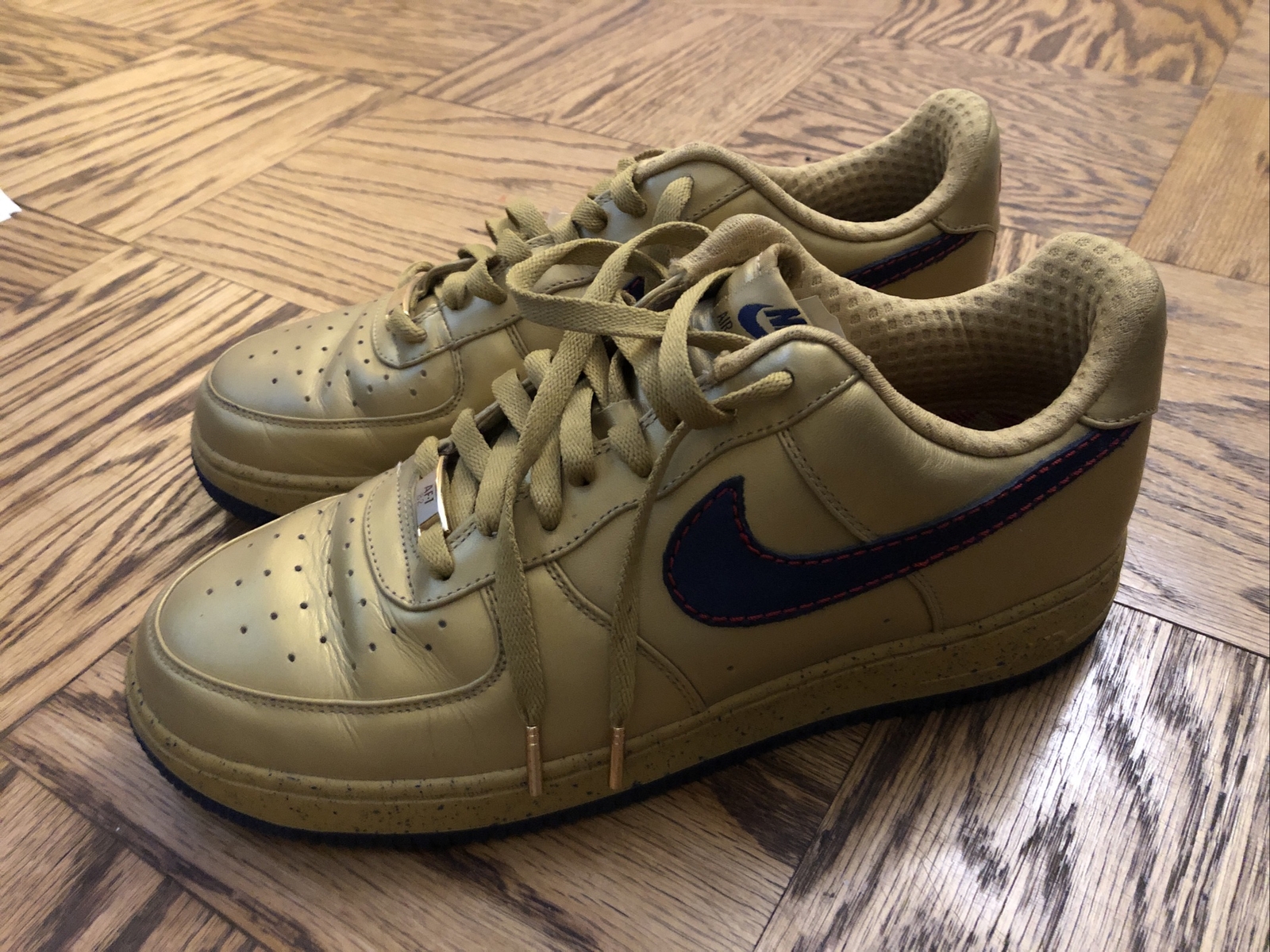 DS Nike Air Force 1 Low Premium Barkley Pack Gold Sz 11 AF1 317314 741 CB 34  XXV | eBay