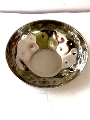 Culinary Concepts London 6in (15cm) Hammered Stainless Steel Olive/Serving Bowl