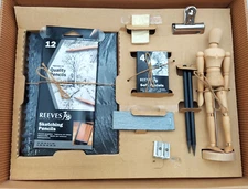 Drawing sketching pastels art set by Reeves has many extras New low price