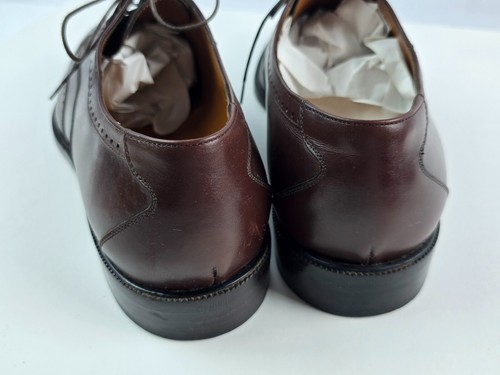Salvatore Ferragamo Burgundy Brogue Wingtip Oxfords Mens Dress Shoes 10.5 EE - Picture 8 of 13