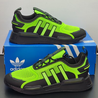 Adidas NMD V3 Boost Shoes Men's Size 11.5 Black Green Athletic Running Sneakers