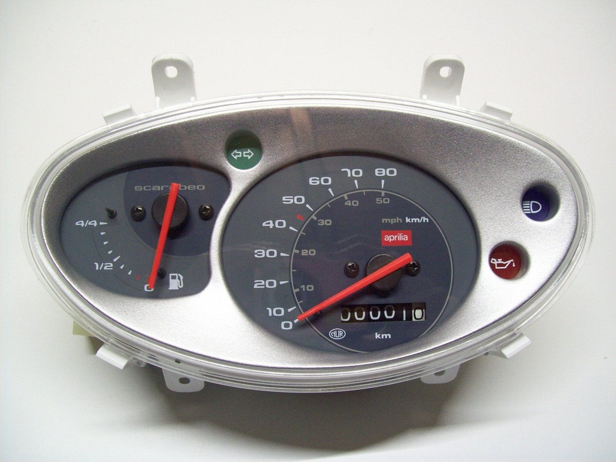 CRUSCOTTO CONTACHILOMETRI APRILIA SCARABEO 50 Cc. (Km/he MPH) NUOVO - Foto 2