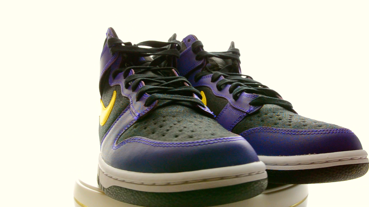 Nike Dunk High Premium EMB Lakers Black Purple Mens Size 11.5 DH0642-001 Nike Dunk High Premium EMB Lakers Black Purple Mens Size  main image 2