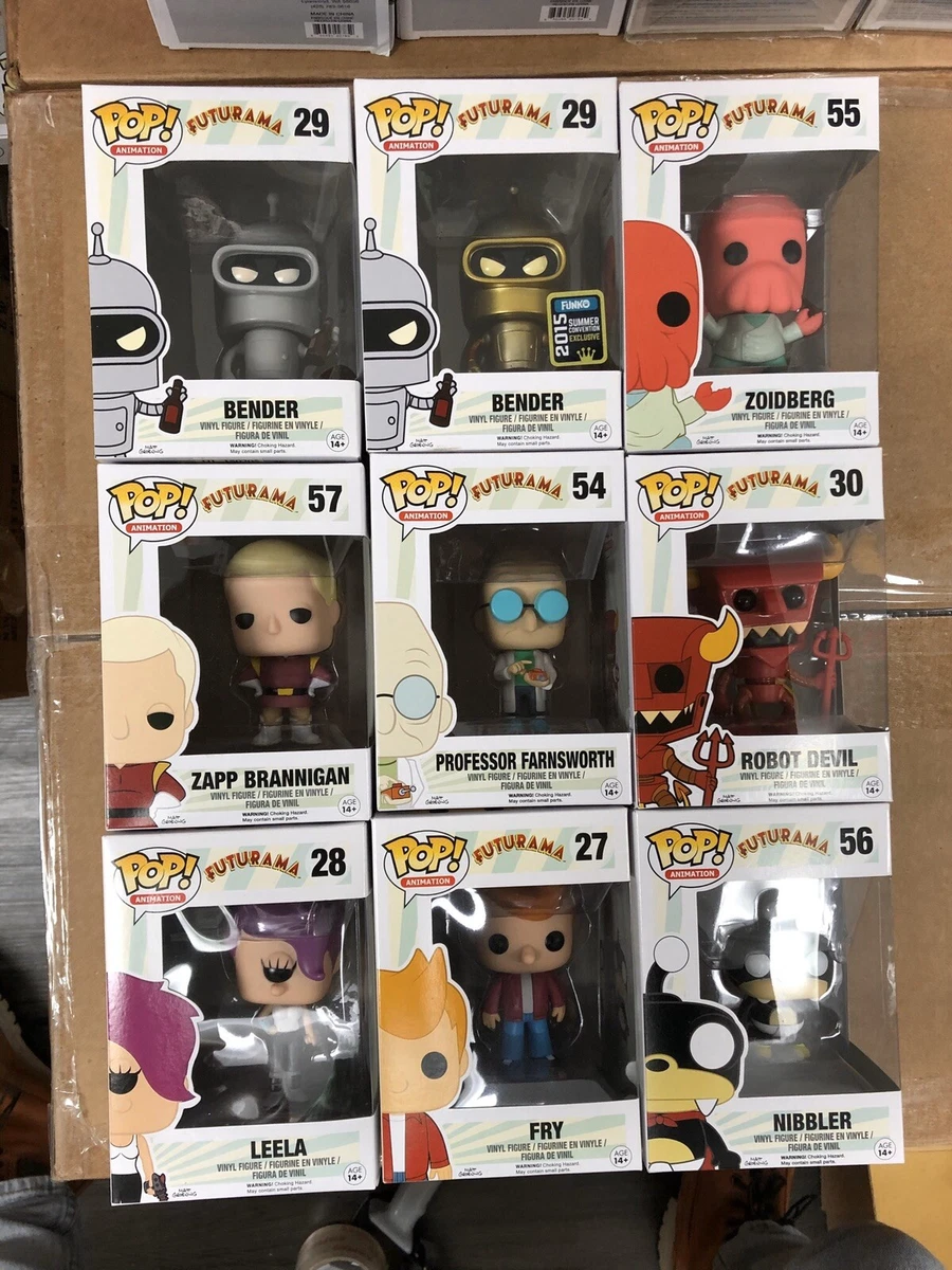 Rustik væske mobil Funko Pop Zoidberg Fry Leela Bender Zap Nibbler Farnsworth Futurama Set  MINT | eBay