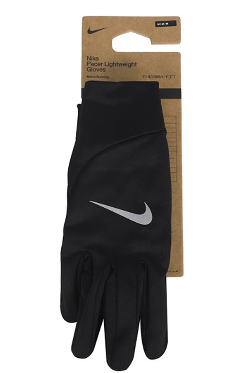 Nike Men Pacer Light-weight Knit Gloves Running Black Training