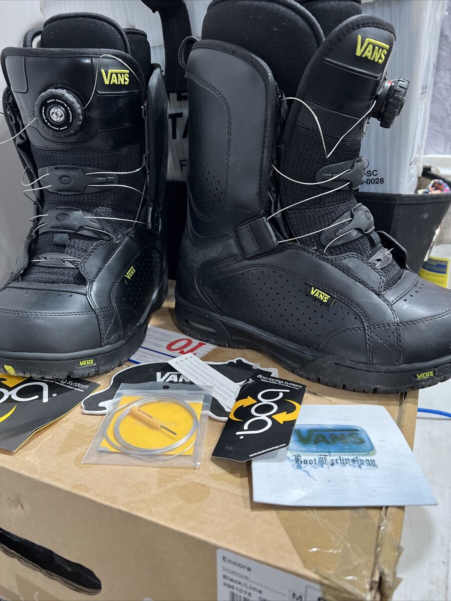 Mens 8 Ladies 9.5 Vans Encore Snowboard Boots Boa Cable Mens 8 Ladies 9.5 Vans Encore Snowboard Boots Boa Cable
