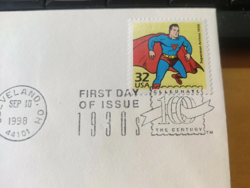 USA Marvel Comics Superhero Super Heroes stamp FDC 1998 - Superman Artcraft - Image 2 of 4
