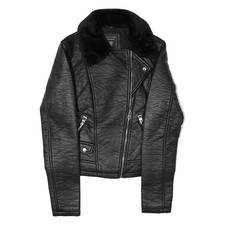Guess Biker Jacket Black Womens Uk 6