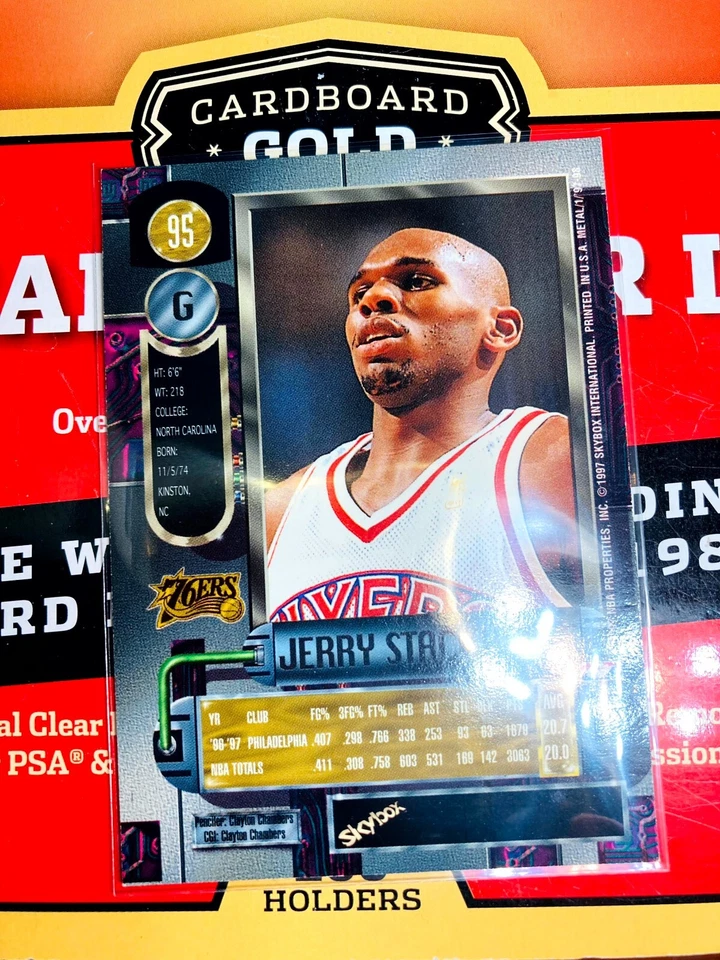 1997-98 Fleer Metal Universe Basketball #95 Jerry Stackhouse V598 FREE SHIPPING - Image 2 of 2