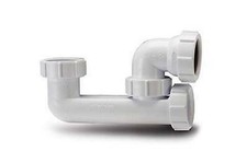 Polypipe Low Level Bath Trap 38mm Seal 40mm. Trap Only With Access To Overflow W