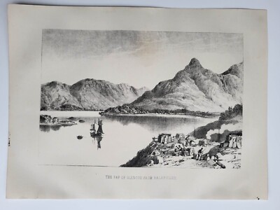 Alter Vintage Druck Geschichten der Boarders und Schottland um 1860 Pap von Glencoe