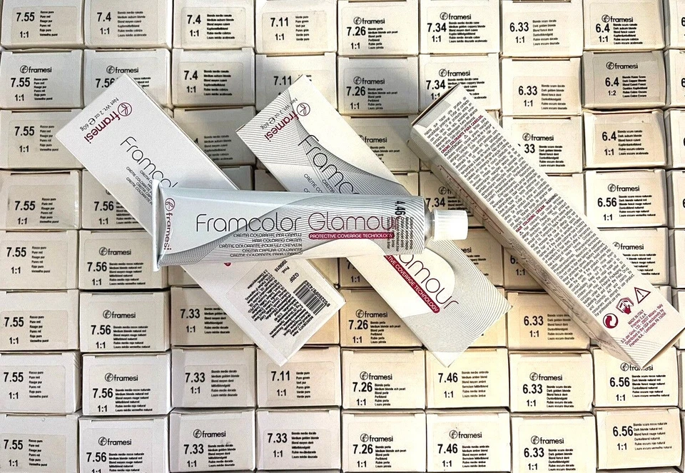 Crema de color de cabello permanente FRAMESI Framcolor GLAMOUR (CADUCADA) ~ 2 fl. oz. Foto 4 de 4