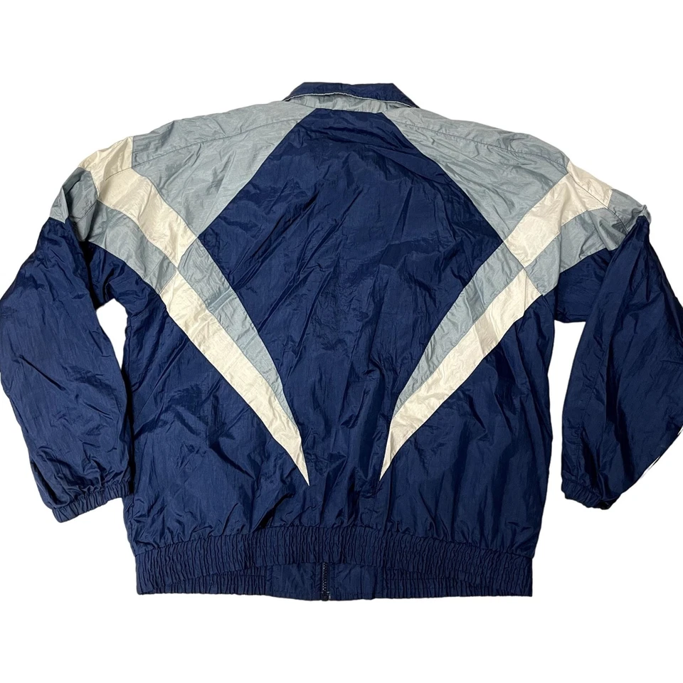 De Colección Años 90 Wilson Brillante Azul Nylon Cortavientos LOGOTIPO Traje de Pista ROPA DE CALLE Chaqueta Foto 3 de 4