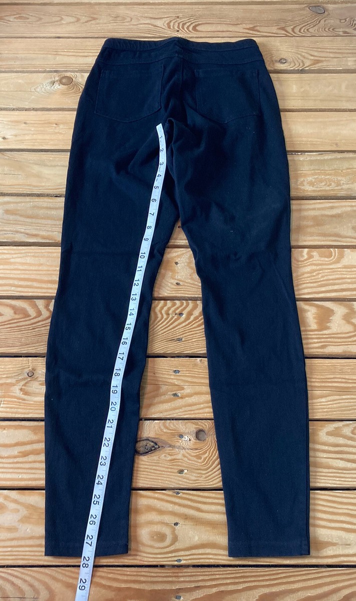 hue NWT women's Classic stretch denim leggings size XS black B6 | eBay