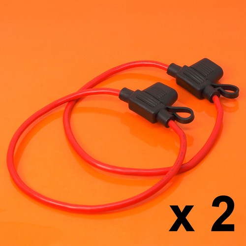 2 x Inline Fuse Holder to Accept 12V 30A Mini Blade Fuses Splash Proof Car Bike - Picture 1 of 4