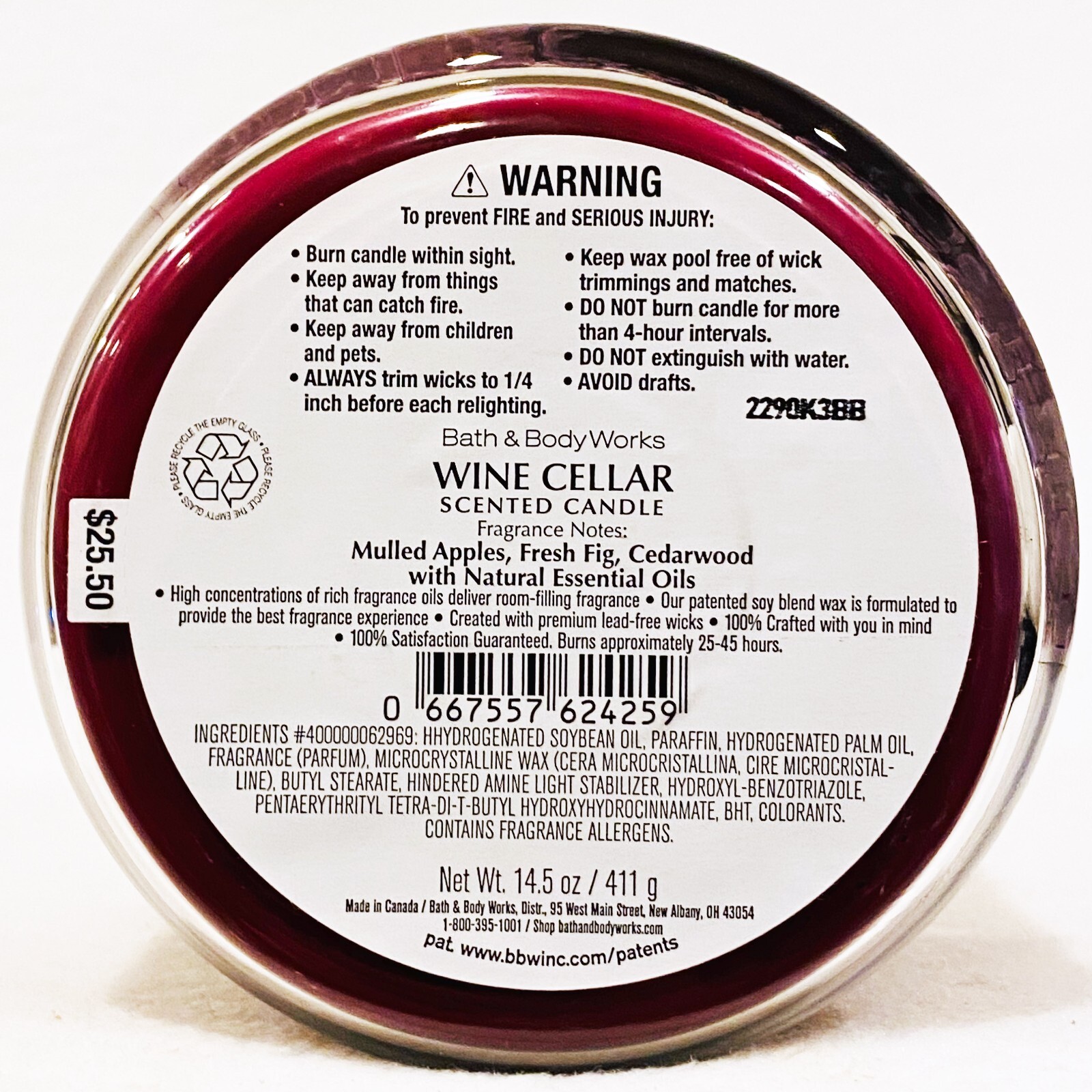 1 Bath & Body Works WINE CELLAR Large Scented 3Wick Candle 14.5 oz eBay