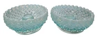 Vtg Fenton Aqua Blue Opalescent "Diamond Lace" Ruffled Candle Holders~Circa 1949