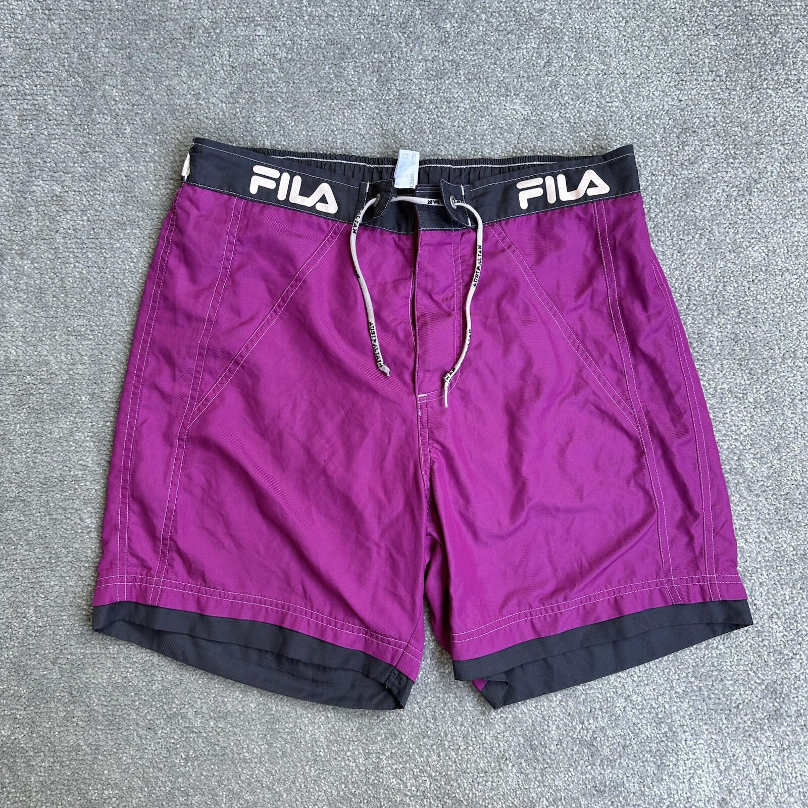 Costumi da bagno uomo FILA pantaloncini da bagno medium beach shorts logo retrò 7605 viola